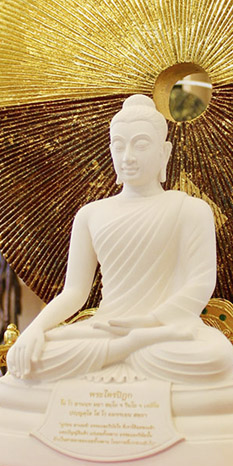 พระพุทธรูปปางชนะมาร-สีขาว-1999