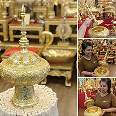 ผอบ-รุ่นลงรักปิดทอง-ประดับกระจกสี-ราคา-2300-บาท