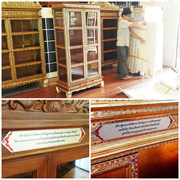 ติดป้ายอลูมิเนียมชื่อผู้ถวายพระไตรปิฎก