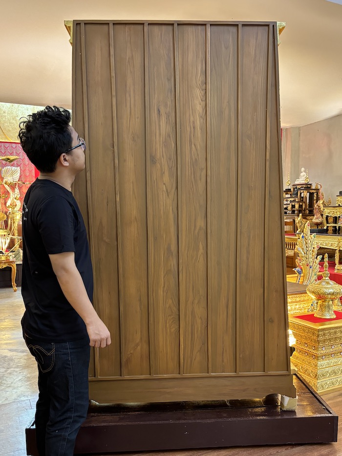ตู้พระไตรปิฎก ไม้สักทั้งหลัง "คาดทอง" ราคา 35000