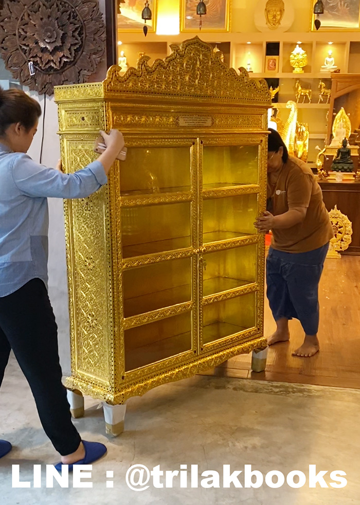 ตู้พระไตรปิฎก ปิดทอง สำหรับใส่หนังสือพระไตรปิฎก 91 เล่ม ภาษาไทย ตู้พระไตรปิฎก ปิดทอง สำหรับใส่หนังสือพระไตรปิฎก 91 เล่ม ภาษาไทย