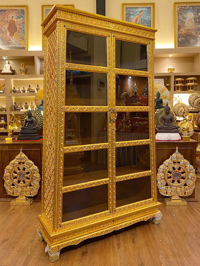 ตู้พระไตรปิฎกไม้สัก ราคา 32000 บาท
