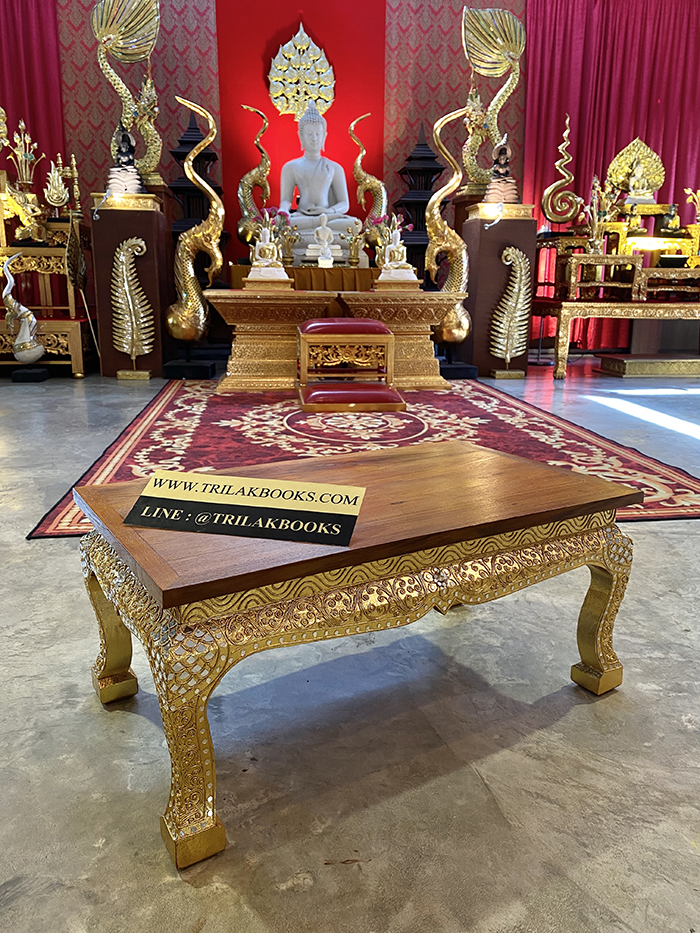 โต๊ะไม้สักปิดทอง สำหรับวาง พระพุทธรูป โต๊ะหมู่บูชา ของแต่งห้องพระ ราคา
4,500 บาท